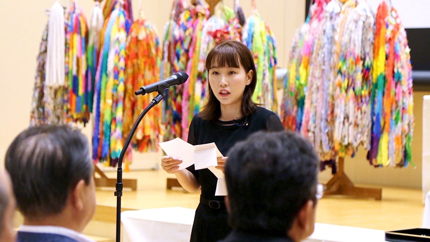 被爆８０周年我孫子市平和祈念式典にてご挨拶させていただく水野ゆうき