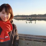 手賀沼のかっぱ像を視察する水野ゆうき