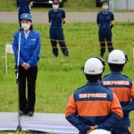 我孫子市・柏市共催水防演習に参加する水野ゆうき