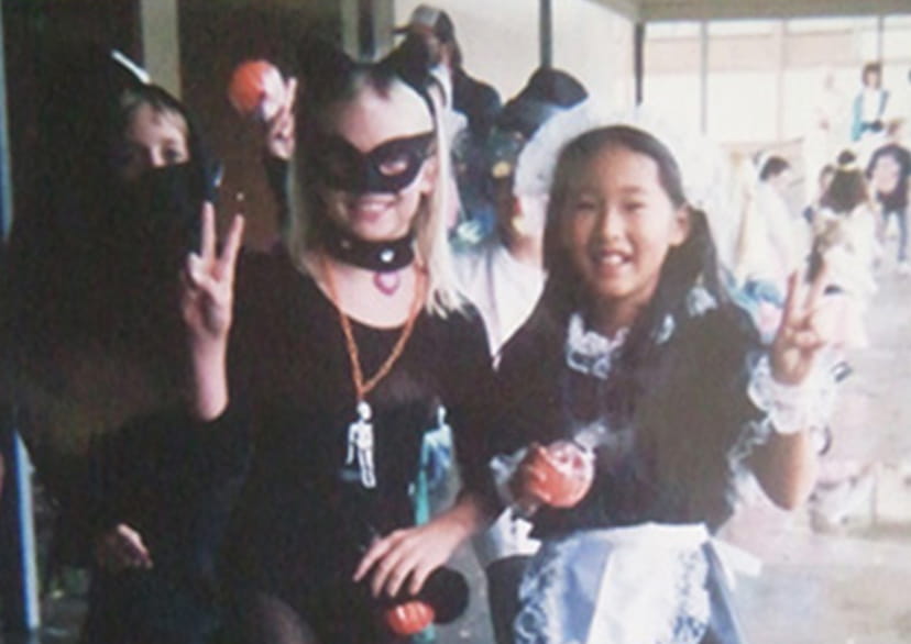 水野友貴子ども時代のハロウィン写真
