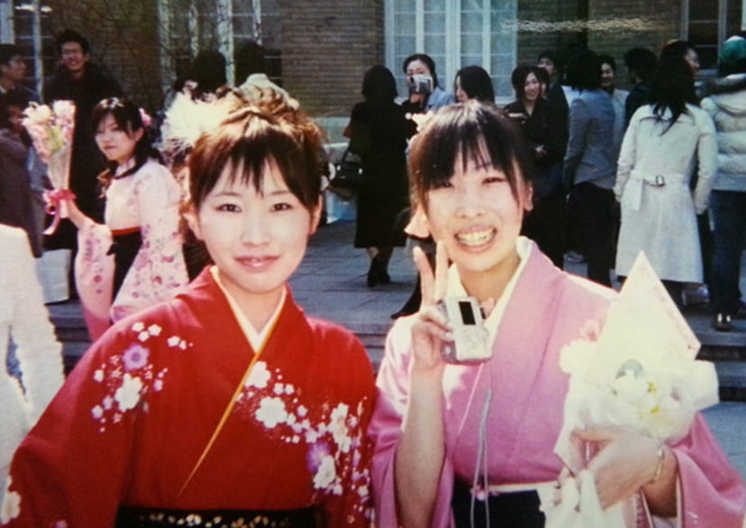 水野友貴の津田塾大学卒業式の写真