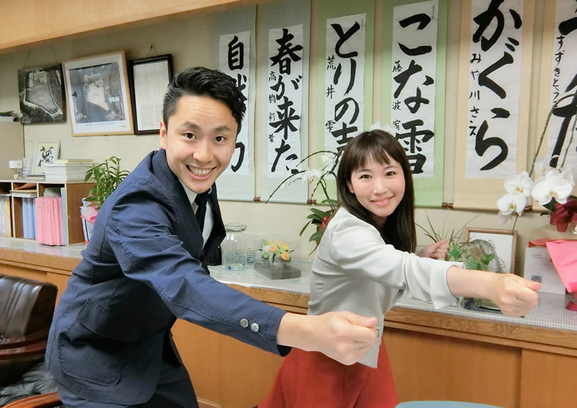 日本フェンシング協会会長太田ゆうき氏と水野ゆうき千葉県議会議員の写真